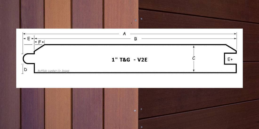 TONGUE & GROOVE PATTERN DIAGRAM - V2E BEVELED EDGE PROFILE