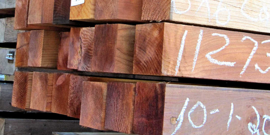 REDWOOD LUMBER ALL HEART GRADE 6X6 AIR DRYING FOR YEARS! AT MILL