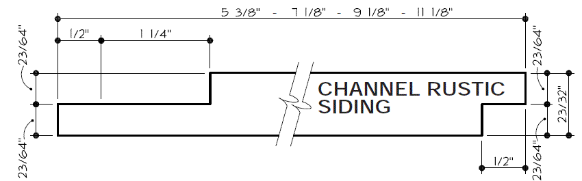 WWPA - CHANNEL RUSTIC LAP SIDING PATTERN 