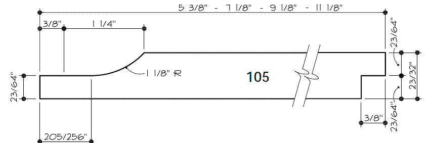 WWPA - COVE/GERMAN/DUTCH LAP SIDING PATTERN 105