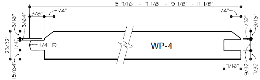 WWPA - T&G WP-4 V2E or V4E PATTERN