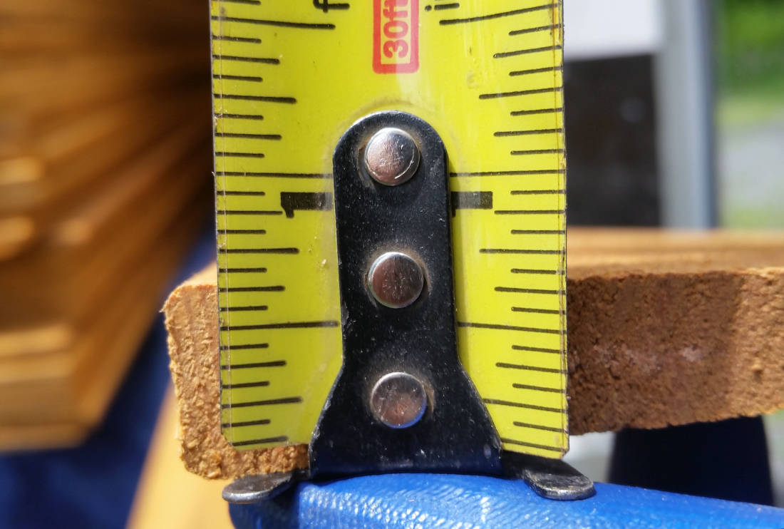 BEVEL CEDAR SIDING THICKNESS IS MEASURED AT THE BUTT END