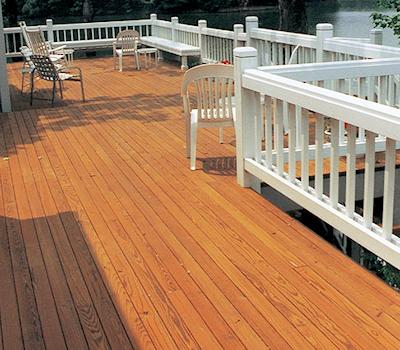 Timber OX® GREEN oil based semi-trans wood stain on cedar decking