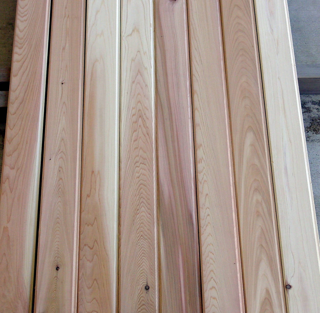 Buffalo Lumber Near Clear Cedar Grade Example