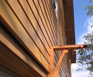 Redwood Siding SAP B Grade - NEAR CLEAR Grade 1x8 Rabbeted Bevel Siding Smooth - New York Home