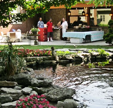 last minute prepping for party